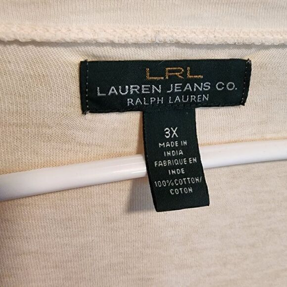 BUNDLE- Lauren Ralph Lauren- Plus Size Women Peach and Cream Long Sleeve Basics - Picture 3 of 12